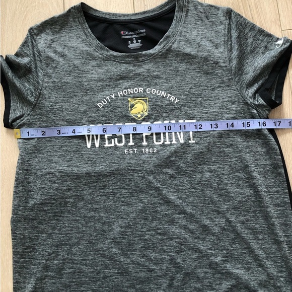 Champion US Military Academy West Point T Shirt in Grey & Black - Picture 9 of 10